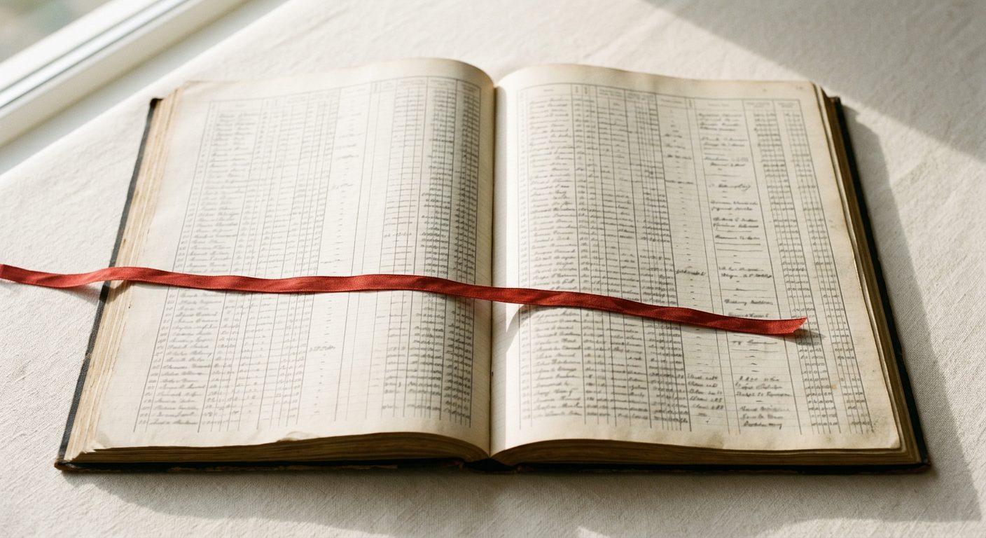 Registro aperto con colonne: la classificazione di Nizza in 45 classi